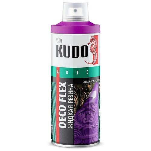 kudo 5531 kudo color flex жидкая резина золото 520 мл ku5531 Жидкая резина KUDO Deco flex, серебро, 520 мл