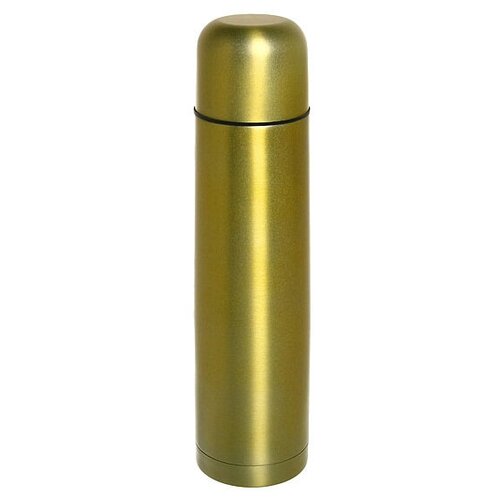 Термос с металлической колбой 1000 мл «Серп и молот» золотой