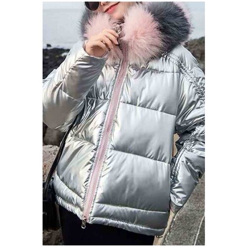 фото Пуховики и зимние куртки bgt куртка серебристая зимняя. разм.48, серебристый