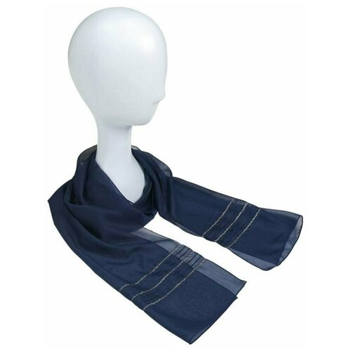 фото Шарф синий с люрексом на кайме 846623 not brand