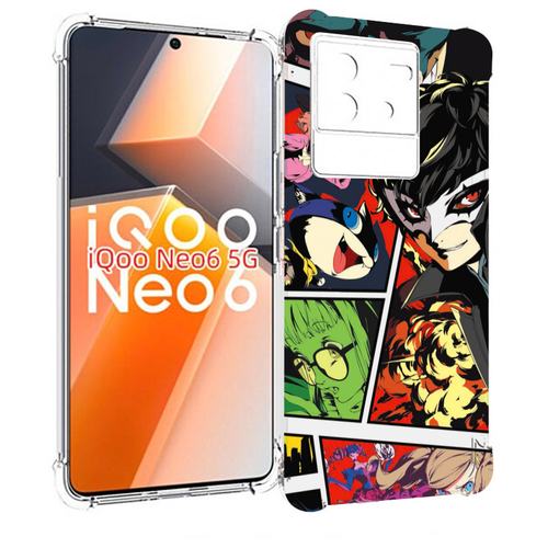 Чехол MyPads Persona 5 art для Vivo iQoo Neo 6 5G задняя-панель-накладка-бампер