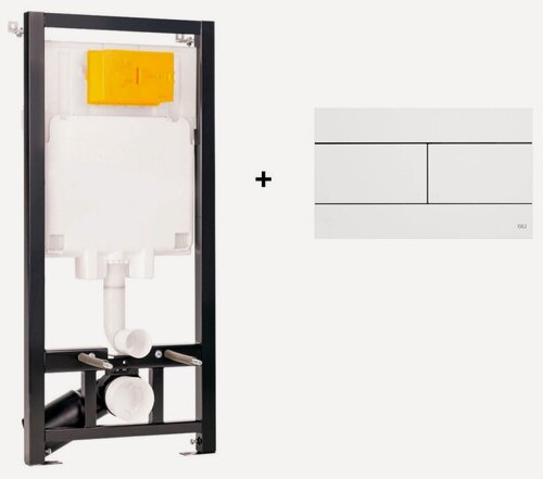 Изображение товара Комплект 886914SL01 инсталляция Oli 80 ECO, + панель смыва Slim, белая