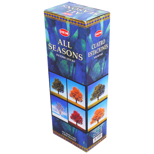 Благовоние HEM Все сезоны All Seasons блок 6 упаковок Перо Павлина благовоние hem миндаль almond шестигранник упаковка 6 шт перо павлина