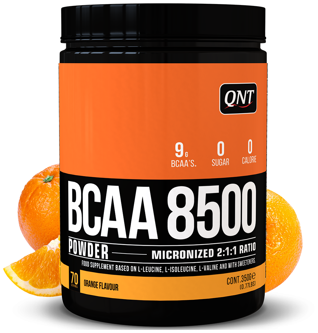 QNT BCAA 8500 Powder Orange 350g/ "QNT БЦАА Паудер 8500" 350г апельсин