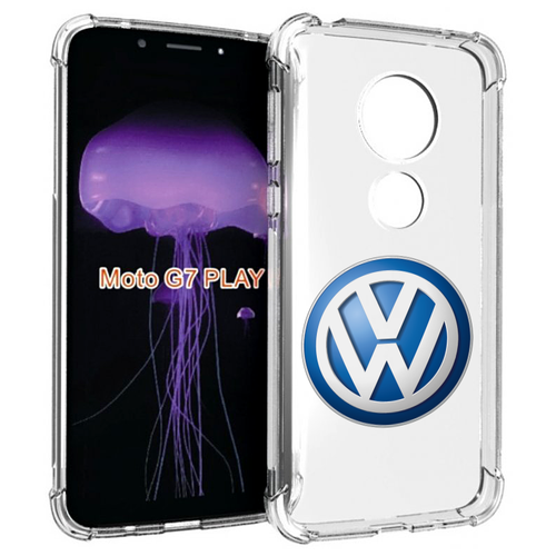 Чехол MyPads volkswagen мужской для Motorola Moto G7 Play задняя-панель-накладка-бампер