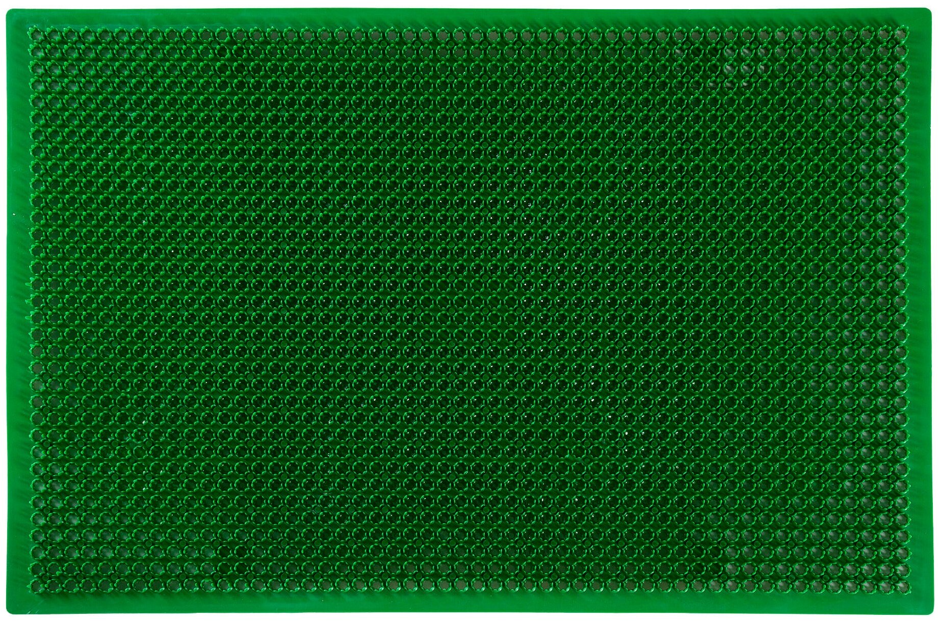 Коврик придверный Травка ПВХ 38х58 см цвет зелёный - фотография № 1