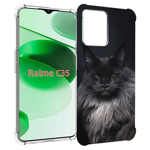 Чехол MyPads кошка мейн кун 2 для Realme C35 / Narzo 50A Prime задняя-панель-накладка-бампер чехол mypads кошка мейн кун 2 для blackview bv5200 задняя панель накладка бампер