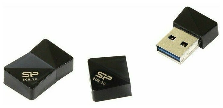 USB Flash накопитель 8Gb Silicon Power Jewel J08 Black (SP008GBUF3J08V1K)