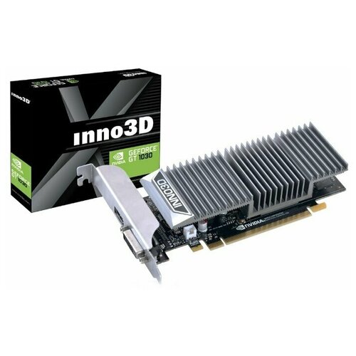 Видеокарта INNO3D nVidia GT 1030 1227МГц 2048МБ 6000МГц 64бит RTL [N1030-1SDV-E5BL] видеокарта kfa2 geforce gt 1030 1227mhz pci e 3 0 2048mb 6000mhz 64 bit dvi d hdmi 30nph4hvq4sk