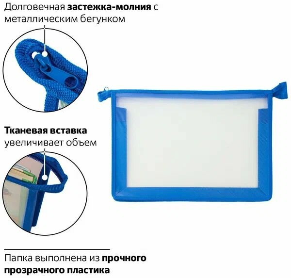Папка для тетрадей А4 прозрачная пластиковая