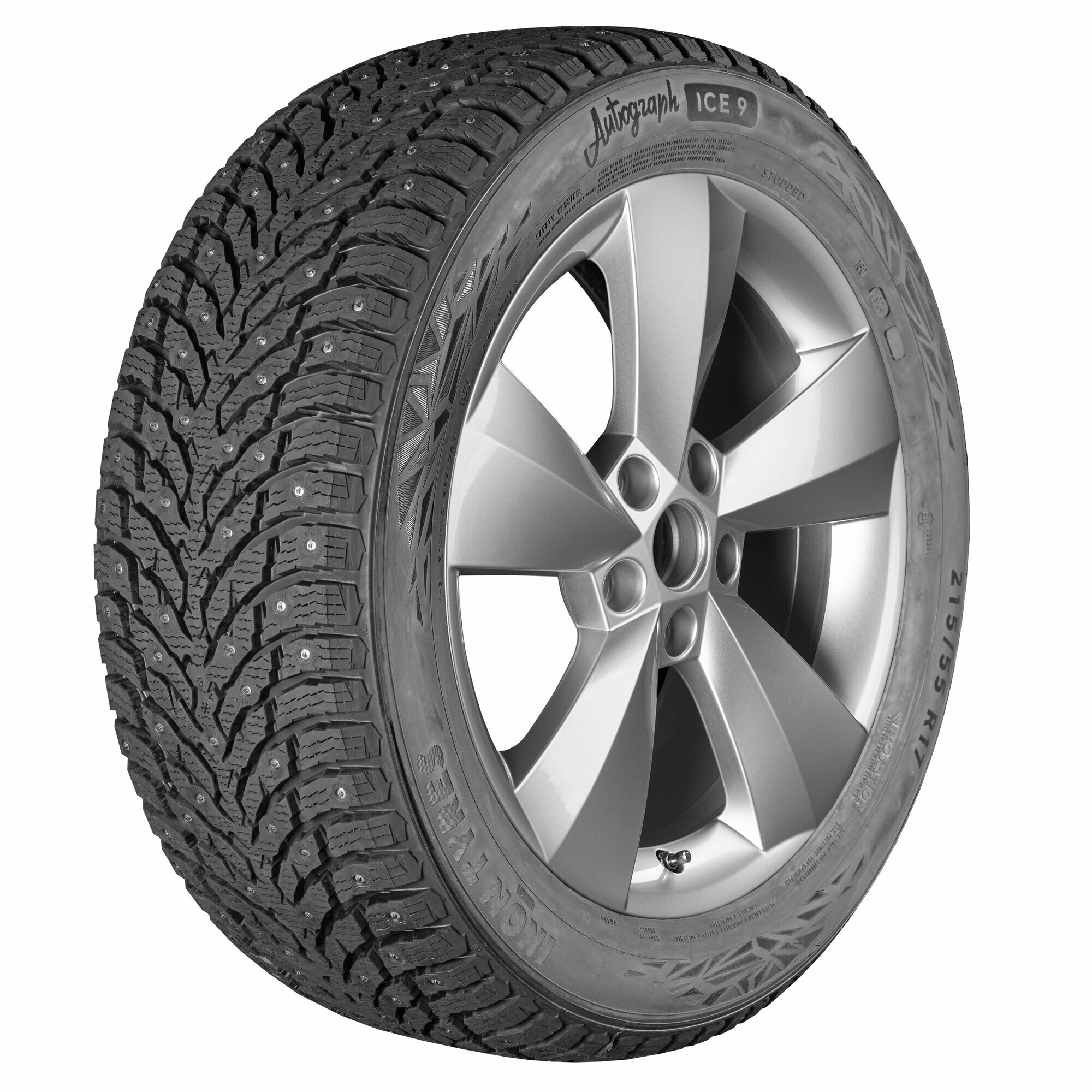Шина зимняя шипованная Ikon Tyres Autograph Ice 9 235/55R17 103T для легкового автомобиля