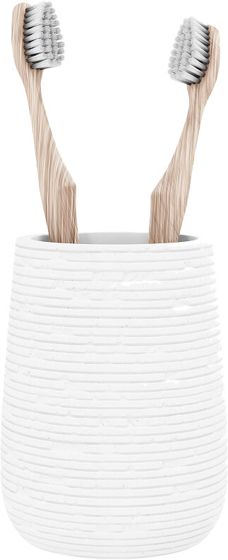 Стакан настольный, BRICKS, WHITE, полирезин