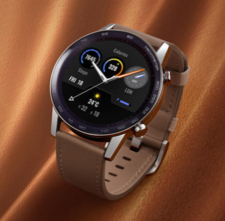 Умные часы HONOR MagicWatch 2 46 мм, браслет кожа, коричневый