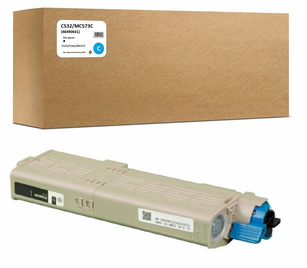Картридж C532/MC573C (46490631) для OKI C532/C542/MC573 6K Cyan Compatible (совместимый)