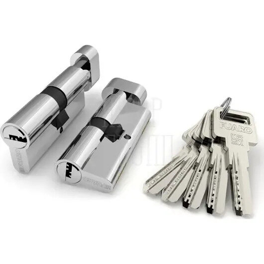 Цилиндровый механизм Fuaro (Фуаро) (R602) R6002Knob 68 mm (26+10+32) с вертушкой хром