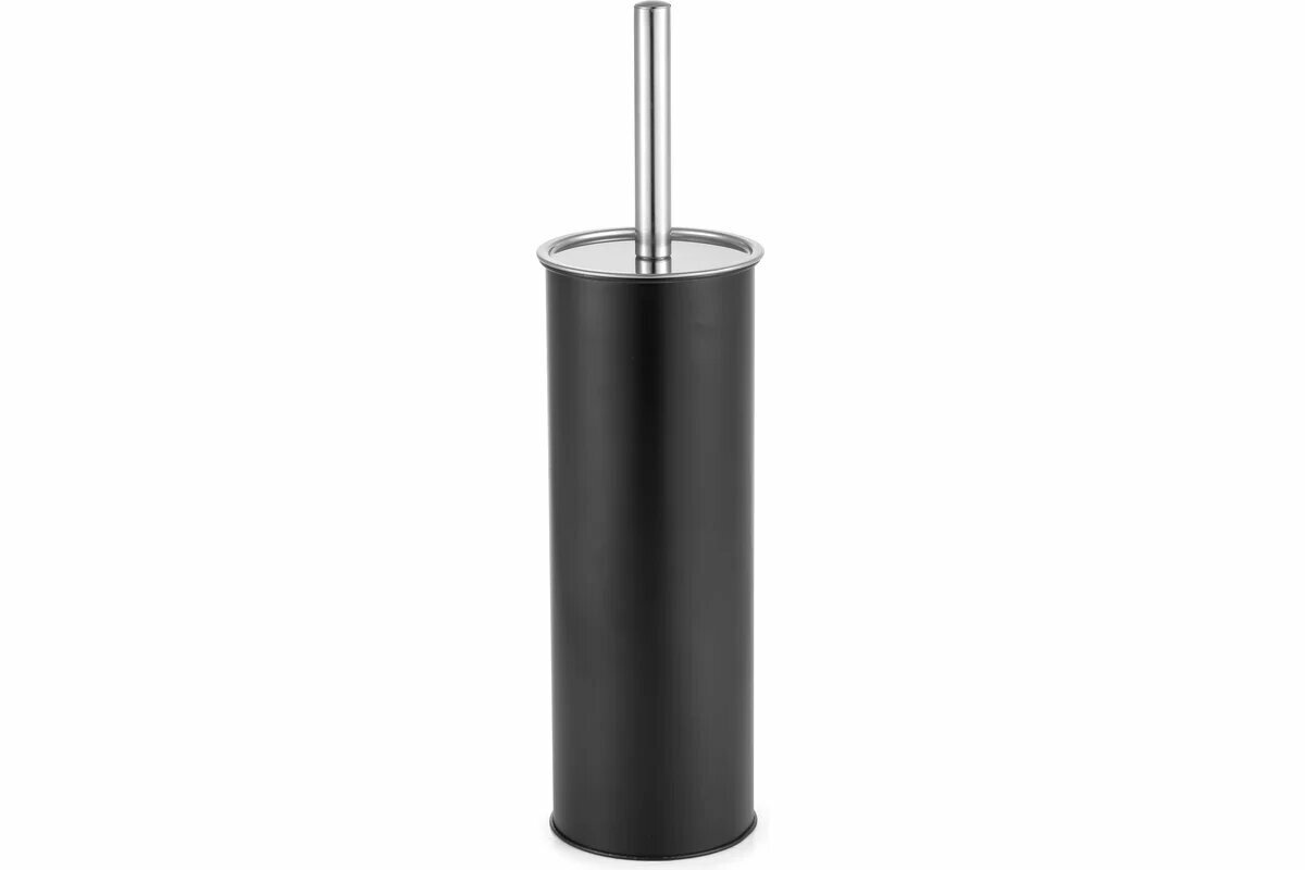 KROFFOS Гарнитур для туалета Pure Black матово-чёрного цвета с чёрной щёткой-ёршиком 890743