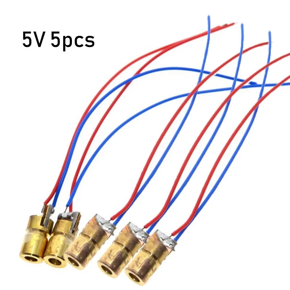 Лазерный точечный модуль красный 6 мм 5 10 шт  5pcs 5V