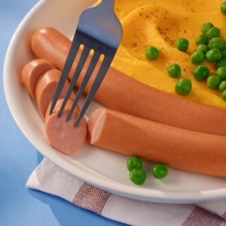 Сосиски Мираторг "Венские", свинина/курица/говядина, 1 упаковка, 350 г — фото 1