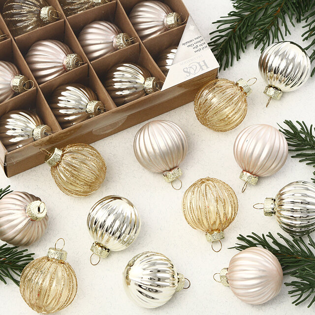 Набор стеклянных шаров Golden Glance 4 см  12 шт  Koopman  ABR707000