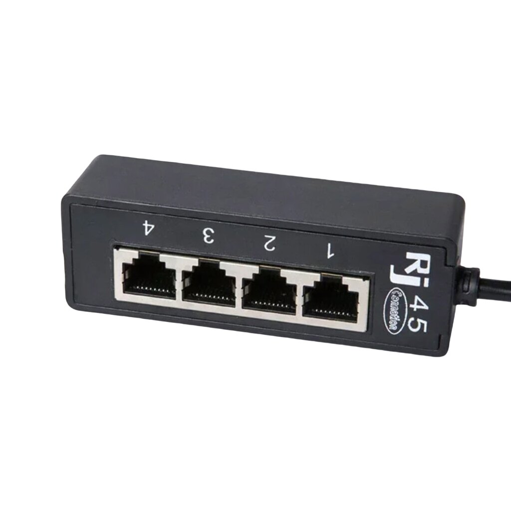 4-портовый сетевой адаптер-разветвитель RJ45 для подключения нескольких устройств — фото 1