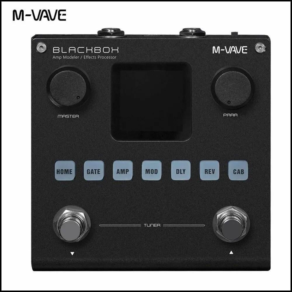 Гитарный процессор эффектов M-vave BLACKBOX, для электрогитары и бас-гитары, встроенный аккумулятор