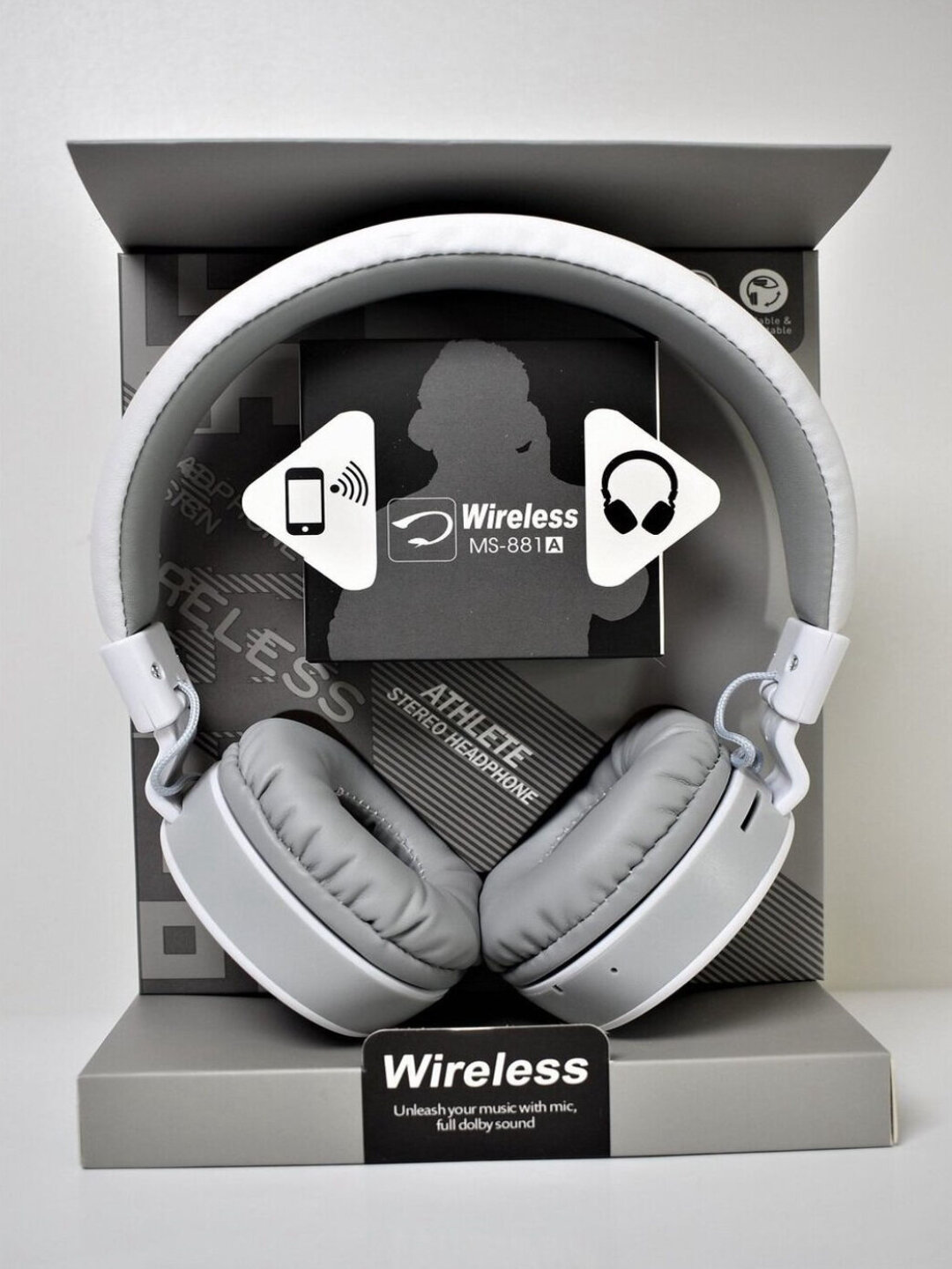 Беспроводные наушники Wireless MS-881 A совместимы с iOS и Android