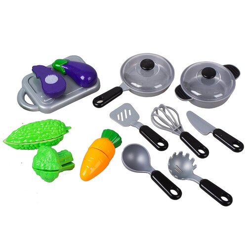 Набор детской посуды с овощами, 14 предметов (TP678)