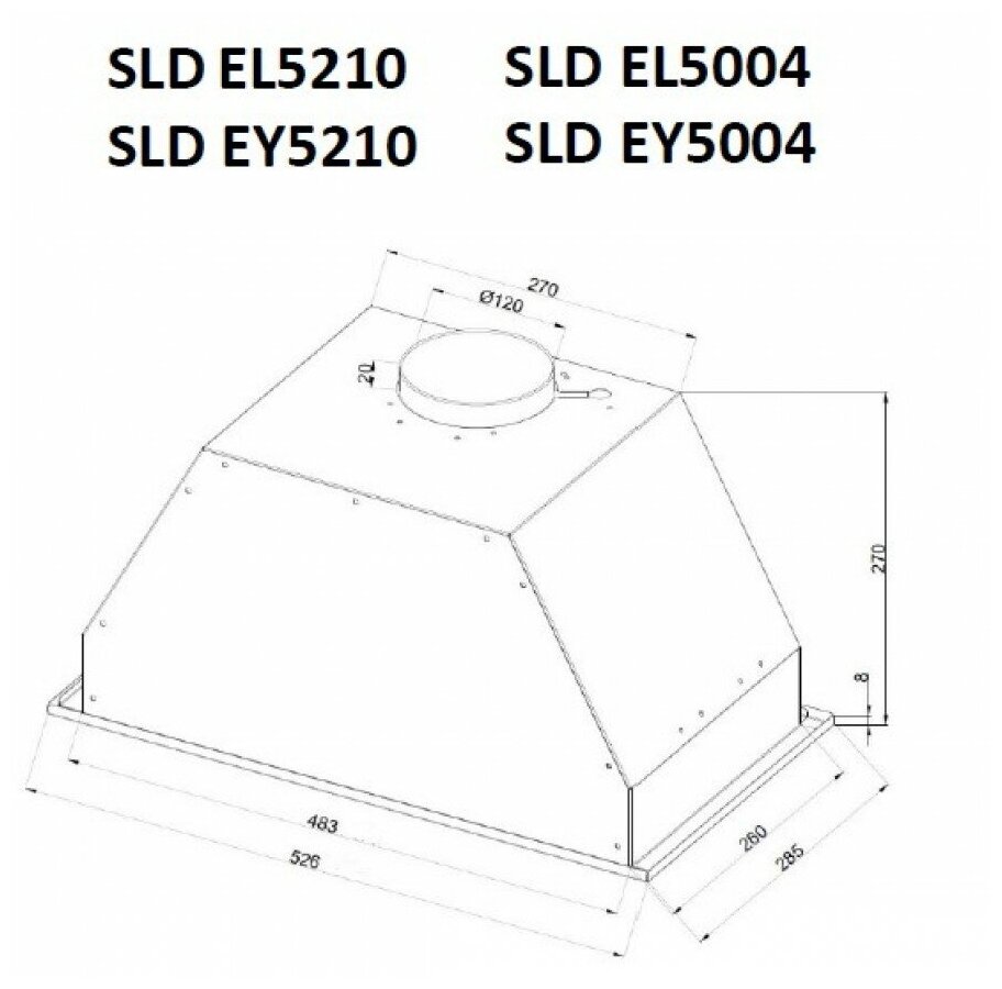 Вытяжка полновстраиваемая 50 см Schaub Lorenz SLD EL5004, белое стекло - фотография № 10