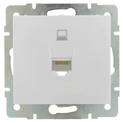 703-0288-139 Розетка компьютерная СП Rain RJ45 16А IP20 механизм бел. LEZARD