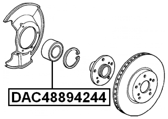 Подшипник Ступичный Передний Febest арт. DAC48894244 - фотография № 2