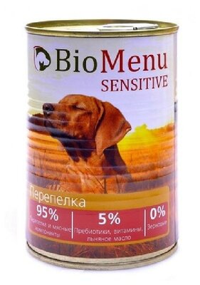 BioMenu Гипоаллергенные консервы для собак Перепелка (7397129810) 0,1 кг 19013 (2 шт)