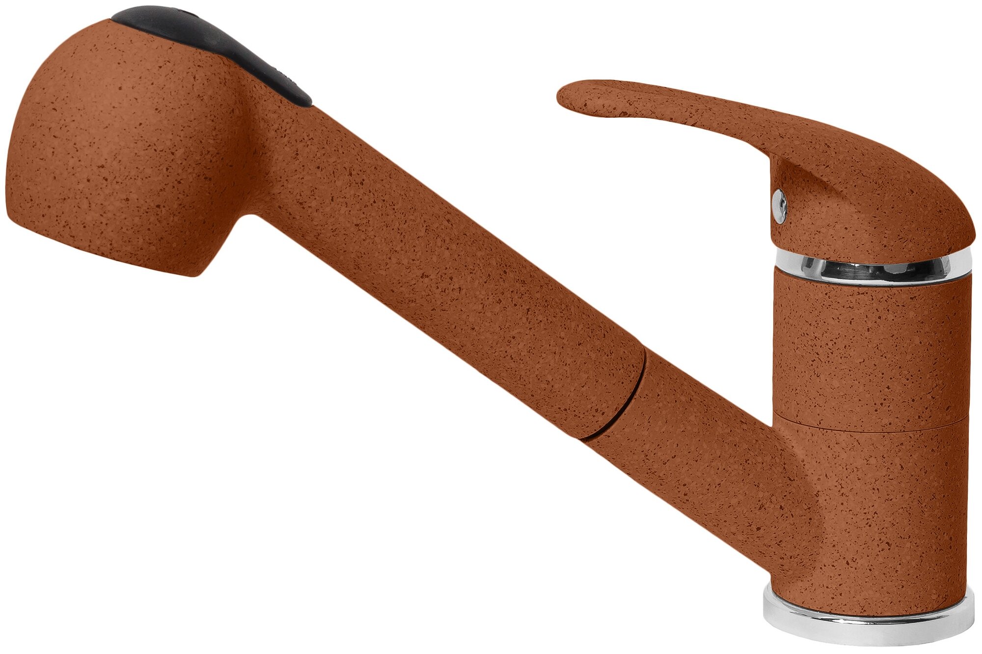 Смеситель для кухни AquaGranitEx терракотовый С-4040 с душем/307