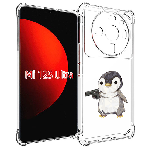 Чехол MyPads Пингвин детский для Xiaomi 12S Ultra задняя-панель-накладка-бампер