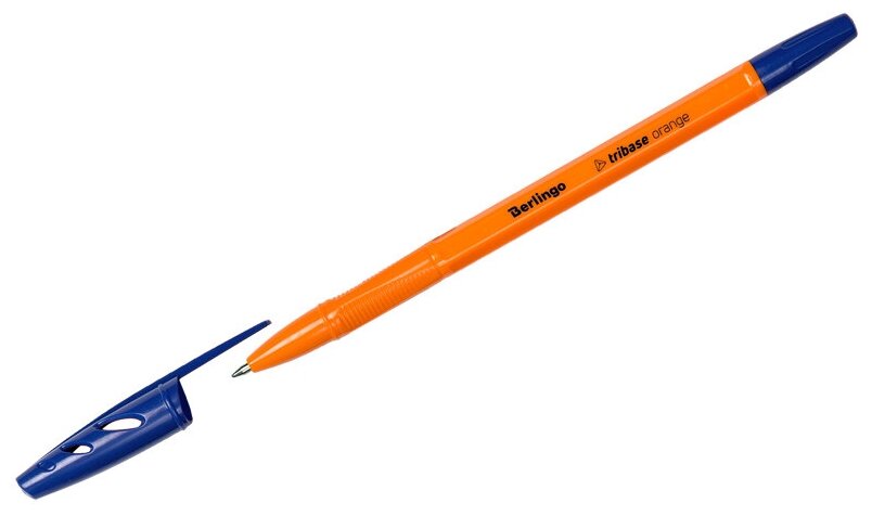 Ручка шариковая Berlingo "Tribase Orange", синяя, упаковка 50 шт.