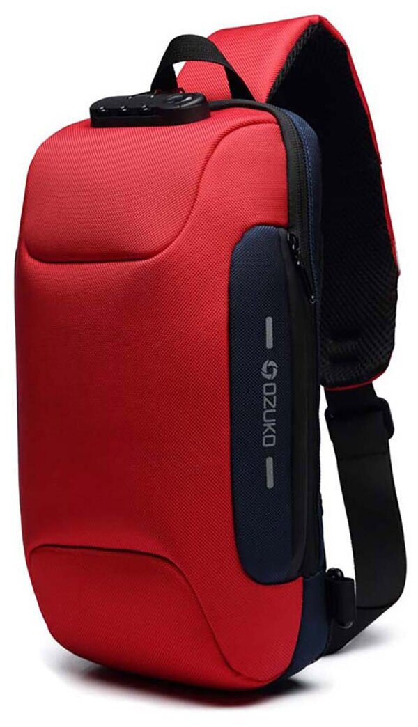 Рюкзак однолямочный Ozuko 9223L Red