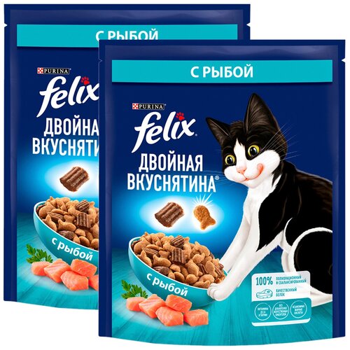 FELIX двойная вкуснятина для взрослых кошек с рыбой (0,2 + 0,2 кг)
