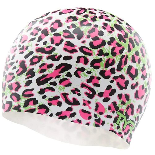 фото Шапочка для плавания tyr leopard silicone swim cap, lcsleop-960, мультиколор