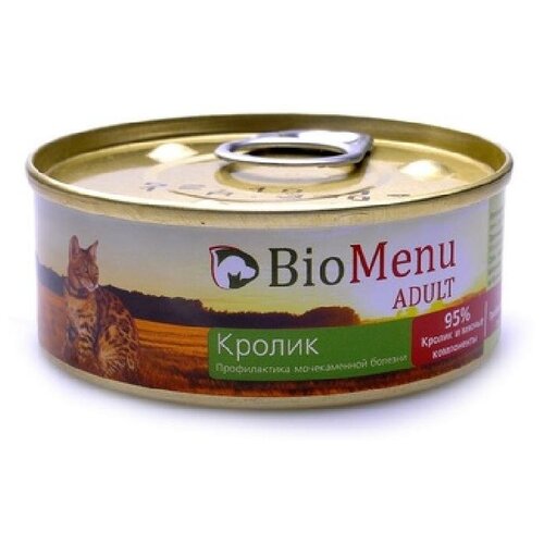 BioMenu Паштет для кошек с Кроликом (7407729824) 0,1 кг 24525 (20 шт)