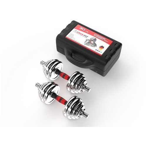 фото Набор гантелей unixfit в кейсе 30 кг