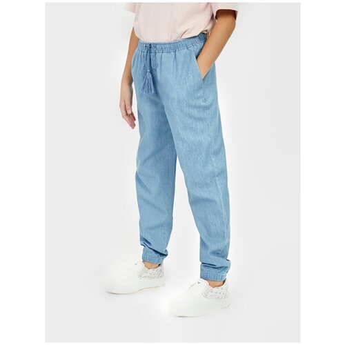 фото Брюки baon детские, модель: bk291001, цвет: blue denim, размер: 134