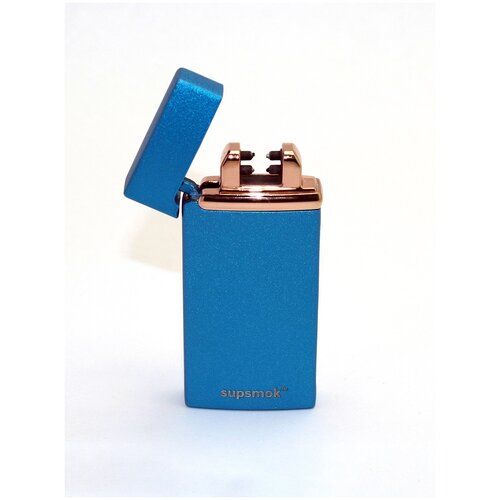 Электронная индукционная зажигалка ветрозащитная сенсорная подарочная, синяя