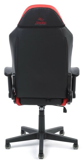 Кресло игровое ZOMBIE , на колесиках, искусственная кожа, черный/красный - фото №12
