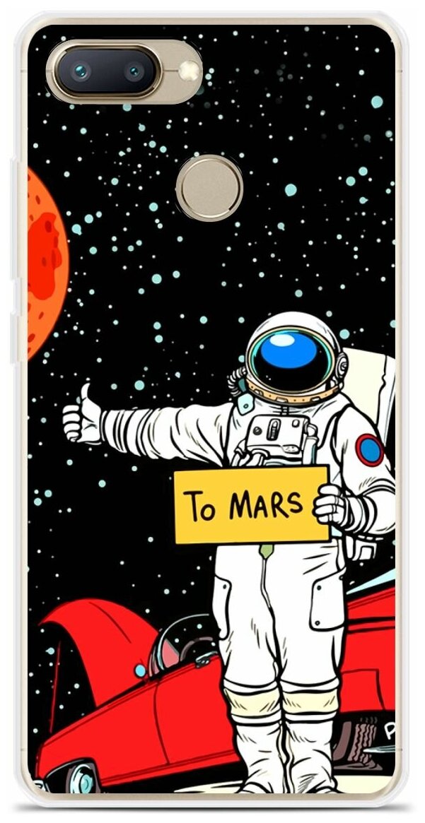 Силиконовый чехол на Xiaomi Redmi 6 Астронавт 13 / для Сяоми Редми 6