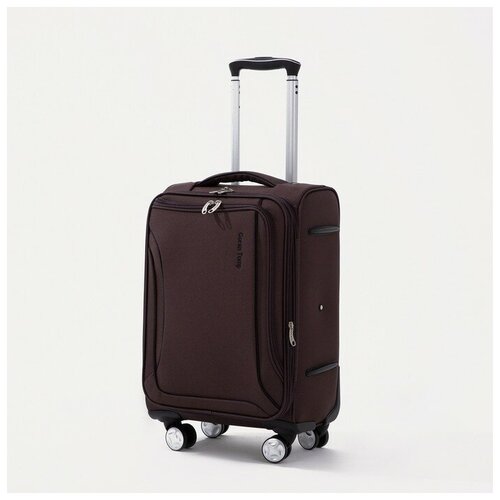 фото Чемодан малый 20" на молнии, кодовый замок, цвет коричневый goran tomp