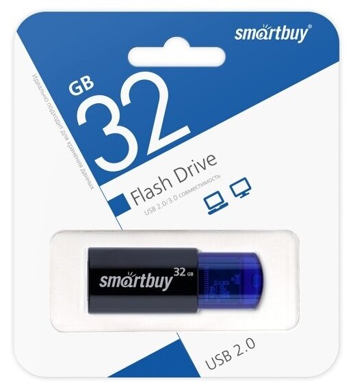 USB флешка Smartbuy 32Gb Click black blue USB 2.0