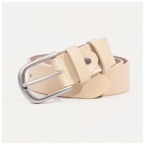 фото Ремень , размер 110, бежевый dreammart