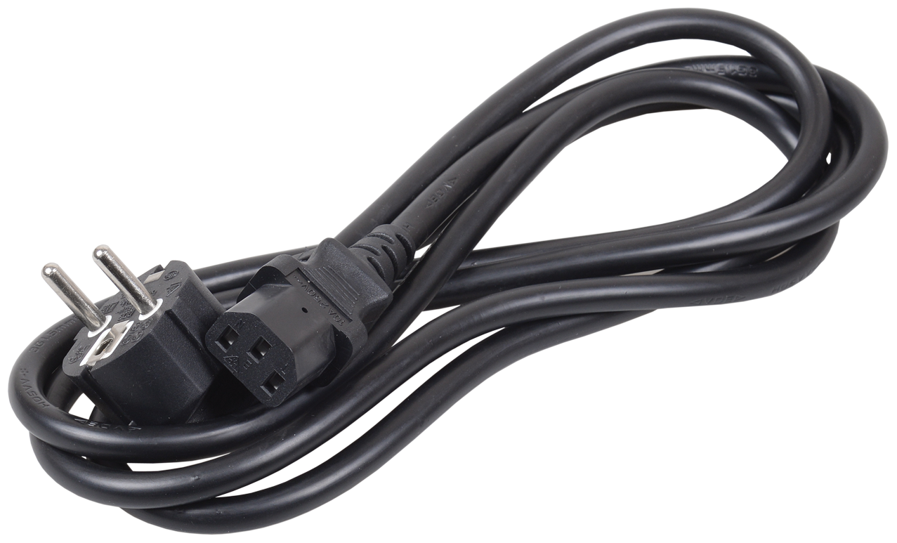 Шнур питания ITK PC-C13D-5M C13-Schuko проводник.:3x1.5мм2 5м 230В 10А (упак.:1шт) черный - фото №1