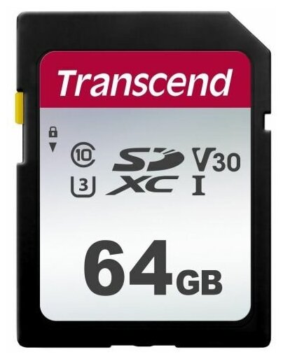 Карта памяти 64GB Transcend TS64GSDC300S SDXC Class 10 U1, V10 300S