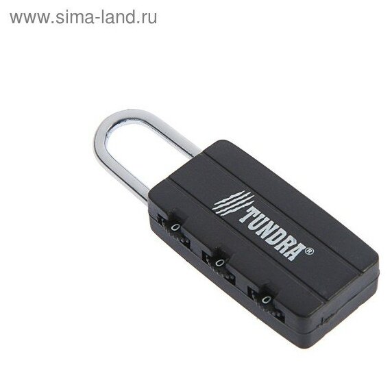 фото Замок навесной кодовый тундра ZK007, черный