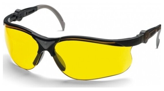 Очки защитные Husqvarna Yellow X, жёлтые линзы (для работы при плохой освещенности), стойкие к царапинам